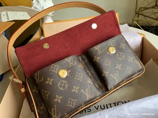 Official oldcobbler LOUIS VINTAGE VUITTON bag-30*11*13CM 0627